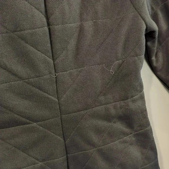 North Face Quilted Long Line Jacket Softshell size XS Gray - Picture 9 of 9